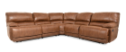 Governor Medium Fabric Recliner Corner Group In Tan