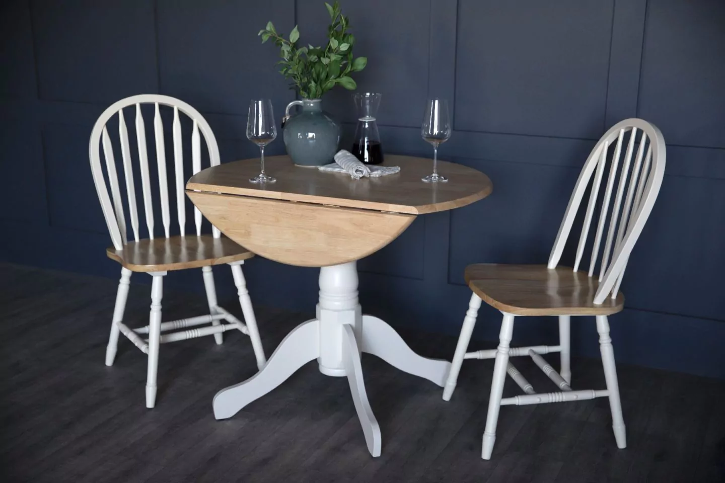 Winchester Ivory/Oak Drop Leaf Table