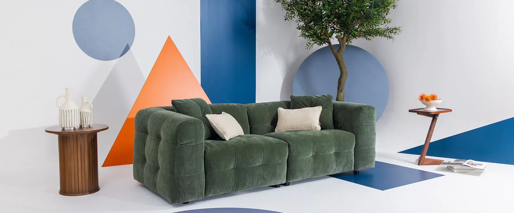 Bottega Manhattan Pine 2 Seater Sofa