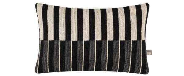 Everett Black Fabric Cushion- 35cm X 50cm