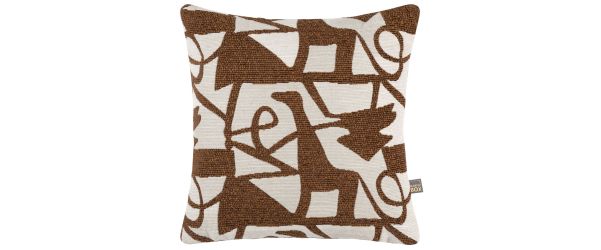 Henri Cognac Fabric Cushion - 58cm X 58cm