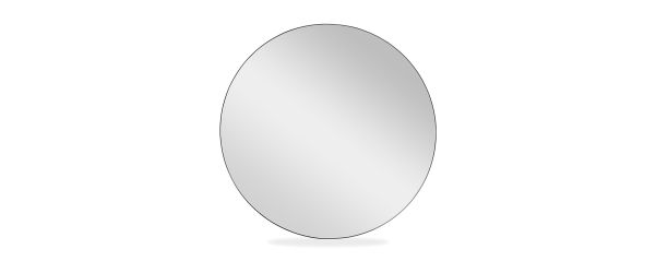 Quinn Black Round Mirror - 60cm x 60cm