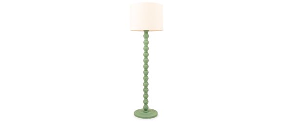 Harlequin Green Wooden Floor Lamp