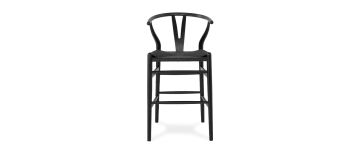 Albany Black Ash Wooden Bar Stool