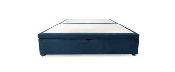 Respa 4ft Small Double Half Opening Malta Fabric Divan Base in Navy