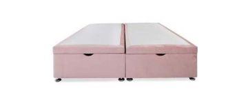 Respa 4ft Small Double Full Opening Fabric Divan In Quartz Pink