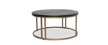 Chevron Peppercorn Oak Coffee Table