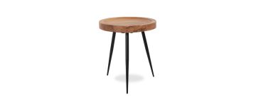 Indie Acacia Wood Round Medium Side Table