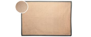 Lottie Grey Border Jute Rug - 170cm x 240cm