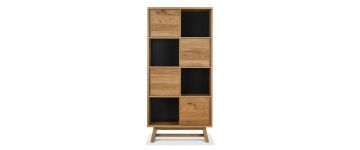 Camden Rustic Oak Display Cabinet