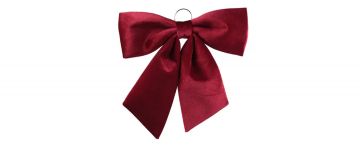 Dark Red Satin Bow - Large