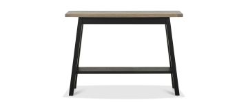 Camden Weathered Oak & Peppercorn Console Table