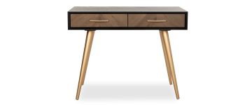 Sienna Fumed Oak & Peppercorn Dressing Table