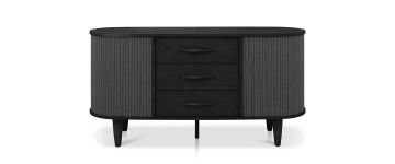 Monroe Black Ash Wide Sideboard