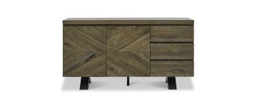 Ellipse Fumed Oak Wide Sideboard