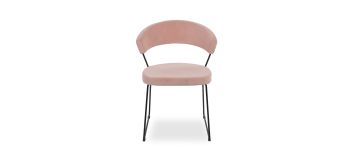 New-York Pink Dining Chair with Black Frame