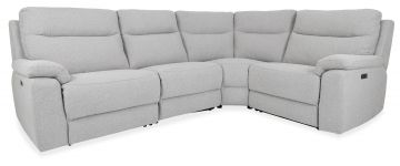 Chicago Grey Fabric Small Powered Recliner Corner Group 