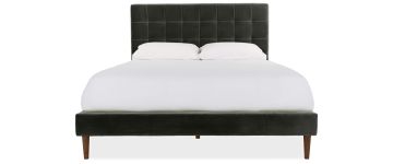 Scott Concrete Grey Velvet 5ft King Bedframe