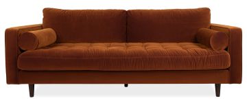 Scott Dune Velvet 3 Seater Sofa 