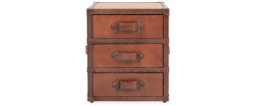 Dalton Rattan & Leather Small Chest of Drawers