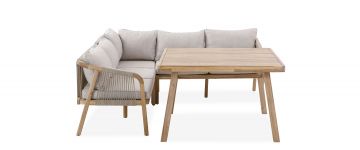Diablo Cream 5 Seater Corner Garden Set
