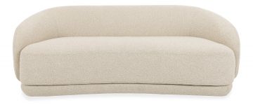 Dove White Fabric Boucle 3 Seater Sofa
