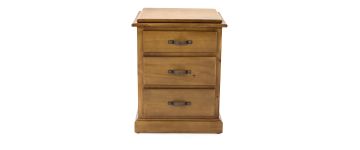 Chester Wooden 3 Drawer Bedside Locker