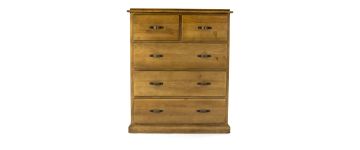 Chester Wooden 5 Drawer Tallboy