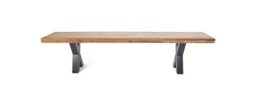 Stockton Oak X-Leg 2M Dining Bench 