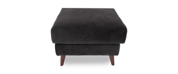 Kendal Charcoal Velvet Footstool