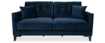 Inspire Navy Velvet 2 Seater Sofa