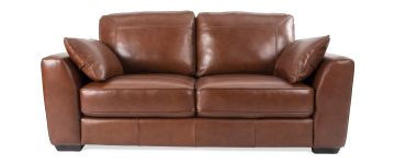 Melrose Brown Leather 2 Seater Sofa