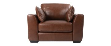 Melrose Brown Leather Armchair