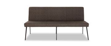 Ezra Grey Faux Leather Dining Bench