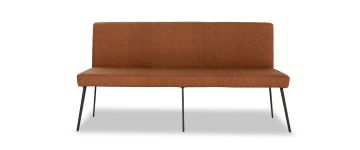 Ezra Tan Faux Leather Dining Bench