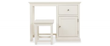 Amelia White Wooden Dressing Table & Stool
