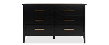 Maison Black Oak 6 Drawer Dresser