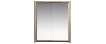 Atlanta Oak Finish Mirrored Sliding Wardrobe -1.82m