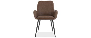 Cody Brown Faux Leather Dining Chair
