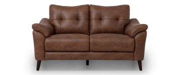 Matteo Chocolate Faux Leather 2 Seater Sofa