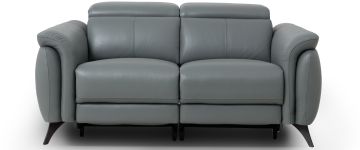 Paolo Teal Leather Power Recliner 2 Seater Sofa