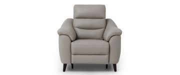 Dario Oyster Leather Power Recliner Armchair