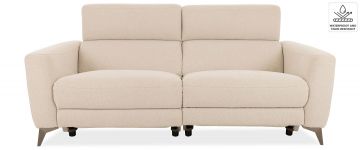 Harriet Cream Fabric Power Recliner 3 Seater Sofa