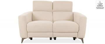 Harriet Cream Fabric Power Recliner 2 Seater Sofa