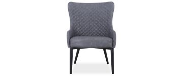 Jasper Charcoal Grey Velvet Lounge Chair