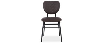 Duke Dark Brown Faux Leather Dining Chair