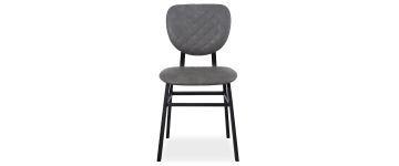 Duke Light Grey Faux Leather Dining Chair
