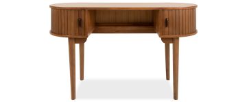 Lyra Dark Natural Oak Slide Door Desk