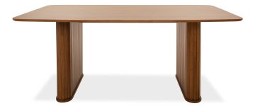 Lyra Natural Dark Wood Rectangular Dining Table 1.9m