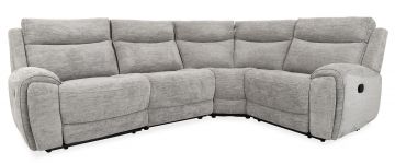 Sadie 4 Piece Dove Fabric Manual Reclining Corner Group